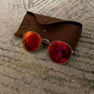 RAYBAN red polarized sunglasses